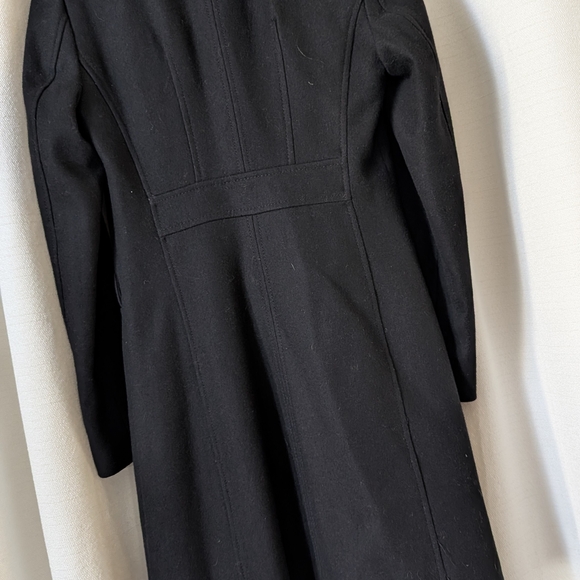 Moda International Black Pea Coat with Faux Fur Collar - Picture 8 of 8